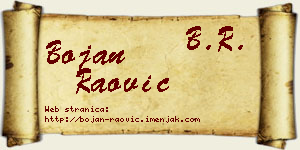 Bojan Raović vizit kartica